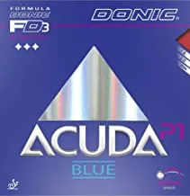 Donic Acuda Blue P1 Table Tennis Rubber, 2mm (Black)