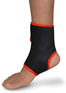 Nivia 3062 Adjustable Orthopedic Ankle Support, Small(18-21 cm)(Black)