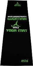 Stag Designer Yoga Mat, 4mm (Black/Green)