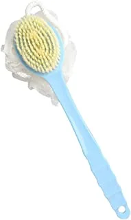 SHOWAY Double-Sided Bathing Brush, 2 in 1 Shower Brush, Long Handle Soft Hair Bath Brush, Body Back Shower Brush Mud Brush Shower Tools (Color Random)