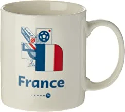 FIFA World Cup Qatar 2022 Graphic Printed Ceramic Mug FRANCE - 450ml, White, 50020101F
