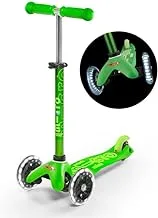 Mini Micro Classic Green LED | Scooter for Kids | Kids Scooter | Scooter with LED Wheels | Scooter for Kids 2-5 Years
