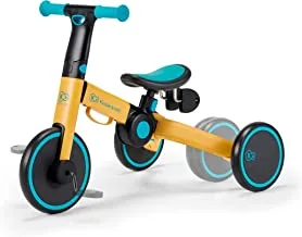 Kinderkraft 3 في 1 دراجة ثلاثية العجلات 4TRIKE ، أول دراجة للأطفال ، دراجة توازن ، قابلة للطي ، سرج مريح ، من 12 شهرًا إلى 5 سنوات ، أصفر