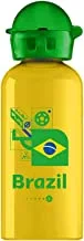 FIFA World Cup Qatar 2022 Graphic Printed Kids Aluminium Bottle Brazil 400ml, Yellow, RT501003B