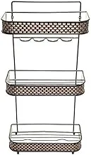 Brown/Silver 3-Racks Bath Basket - 57x27cm