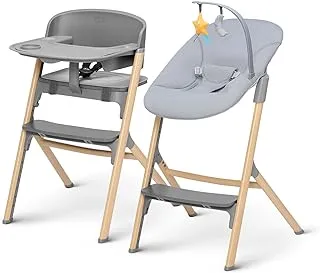 Kinderkraft - High Chair w/ Bouncer Calmee - Igee Wood
