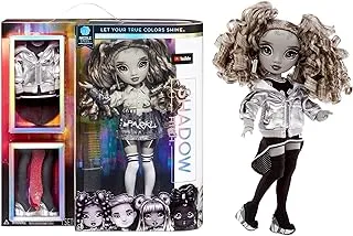 Rainbow High Shadow S1 Nicole Steel Grayscale 11 inch Fashion Doll, 2 Titanium Designer Outfits to Mix & Match with Accessories