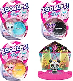 Zoobles, Kosmic Kitty Transforming Collectible Figure and Happitat Accessory, Kids Toys for Girls Aged 5 and above