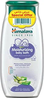 Himalaya No Tears Moisturizing Baby Bath with Olive Oil & Aloe Vera for Delicate Skin, Cleanses & Nourishes, Free from Alcohol, Parabens & Sulphates, Suitable for Newborns - 400ml Twin Pack