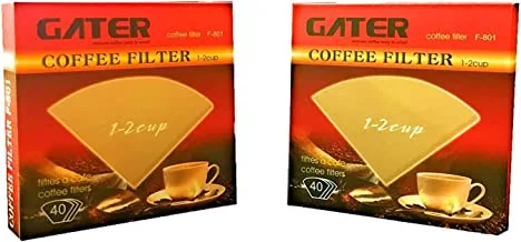 Gater coffee filter paper 2 x pack 80 filters