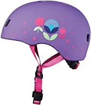 Micro Pc Helmet Floral Purple M | Kids Helmet | Bike Helmets | Kick Scooter Helmets | Sports Helmet for Kids Boys and Girls of Age 6-15 Years with Adjustable Straps