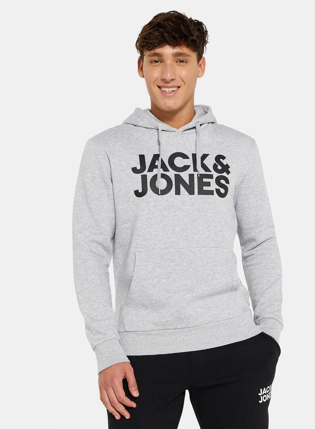 JACK & JONES Logo Print Hoodie