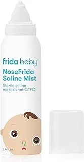 Fridababy NoseFrida Saline Mist by Frida Baby Saline Nasal Spray to Soften Nasal Passages for Use Before NoseFrida The SnotSucker, white, 1.0 count, ‎KUKIUUBK