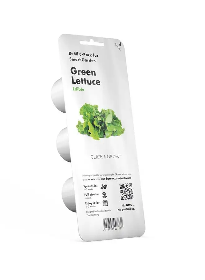 CLICK AND GROW 3-Pack Green Lettuce Seeds