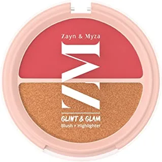 ZM Zayn & Myza Glint & Glam Blush + Highlighter Duo ، Party Glam ، 8 جم