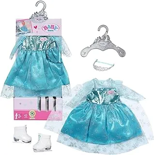 Baby Born Princess On Ice Dress Set Fits Dolls up to 43cm, Includes Dress, Tiara and ice Skates