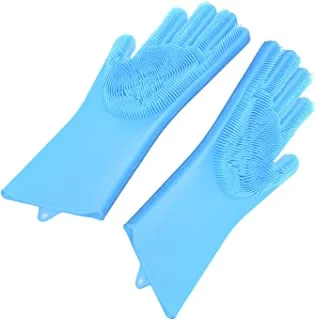 Silicone Cooking Gloves (Blue)
