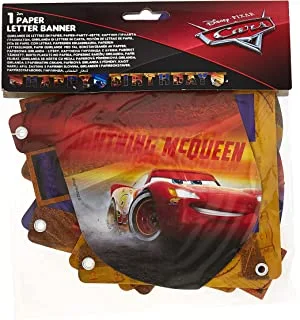 Procos Die-Cut Happy Birthday Banner Cars The Legend Of The Track Disney
