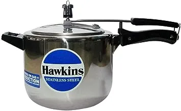 Hawkins Stainless Steel Induction Compatible Base Pressure Cooker, Silver, 5 Litres, B30