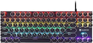 Xunfox K80 104 Key English Arabic Mechanical Gaming Keyboard with LED Rainbow Backlight