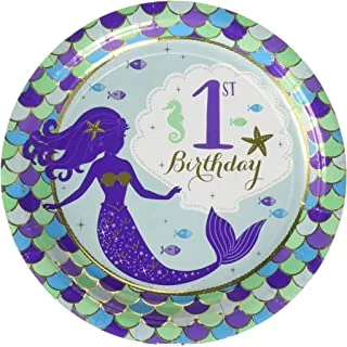 My First Mermaid Paper Plates 7in, 8pcs