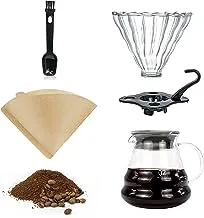 MIBRU drip brew set contains 4 pieces to drip and filter coffee طقم في 60 لتحضير القهوة المختصة مجموعة من 4 قطع