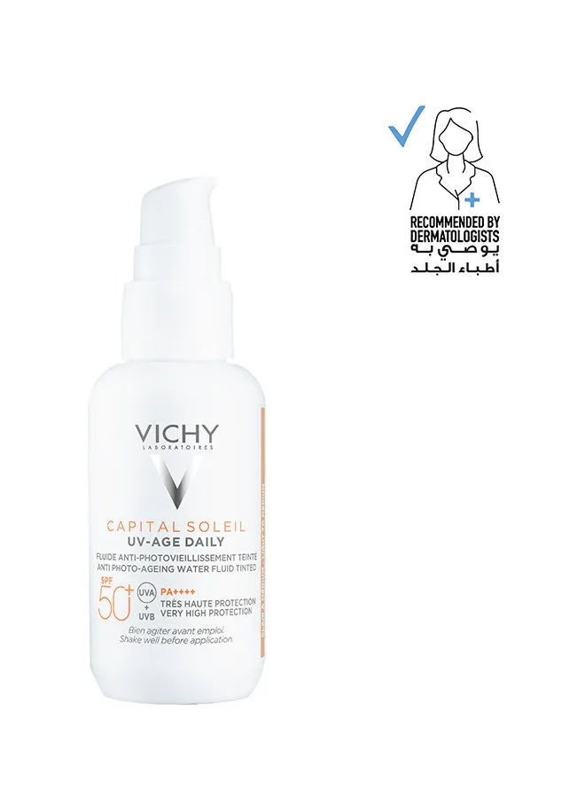 VICHY Capital Soleil Uv - Age Tinted Anti Ageing Sunscreen Spf 50+ With Niacinamide Clear 40ml
