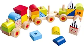 قطار التراص الخشبي من Tooky Toy ، 26 قطعة
