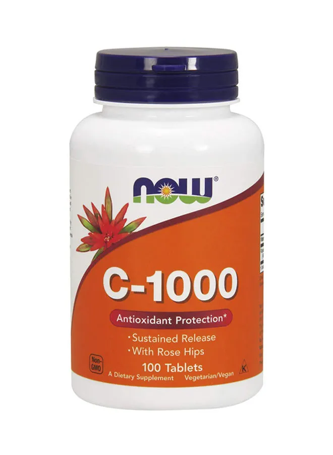 Now Foods Vitamin C-1000 Sustained Release with Rose hip, 100 Tablets