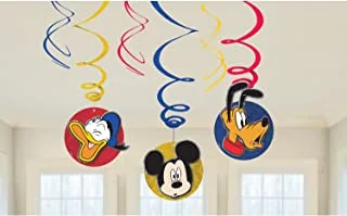 Mickey Mouse Swirl Decorations 6pcs