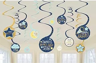 Baby Shower - Twinkle Little Star Swirl Decorations 12pcs