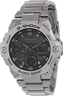 Casio G-Shock G-Steel Analog Digital,Solar Power,Mobile Link,Black Dial,Stainless Steel Solid