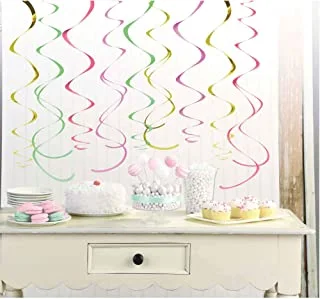 Pastel Plastic Swirl Decoration 12pcs
