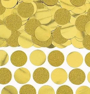 Gold Glitter & Foil Circle Confetti 2.25oz