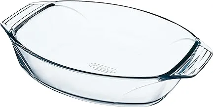 Pyrex Optimum Glass Oval Roaster High Resistance Easy Grip 30X21 Cm, 1