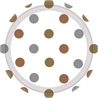 Mixed Metals Dots Round Party Paper Plates 7in 8pcs