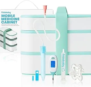 FridaBaby Mobile Medicine Cabinet Travel Kit | Portable Carrying Case Stocked with Wellness Essentials