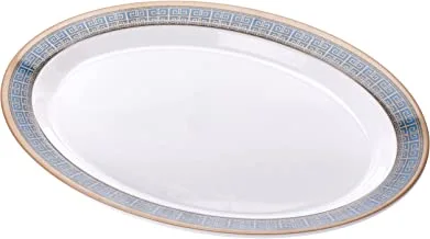 Moda Cucina Melamine Oval Serving Platter Large Majestic Blue 36Cm Esma Approved, Mchp-3035-Mb