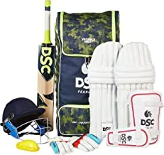 DSC Premium Complete Cricket Kit With Helmet | Right Hand | Kashmir Willow | Assorted