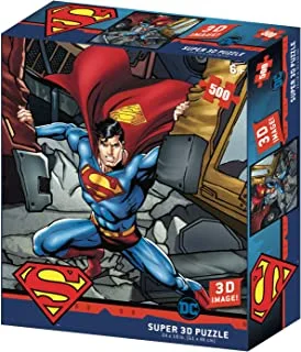 DC Comic SM32523 سوبرمان سترينغث 3D تأثير أحجية الصور المقطوعة ، متعدد الألوان