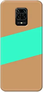 Khaalis matte finish designer shell case cover for Xiaomi Redmi Note 9 Pro-Diagonal Band Brown Blue