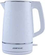 ALSAIF 1.7Liter 2200W Electric Cordless Kettle, White E03212/WH 2 Years warranty