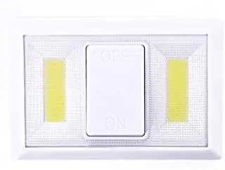 Cordless Dual LED Light With Switch White 12 x 8centimeter