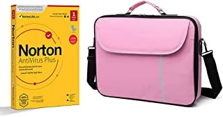 Laptop Bag, Datazone Shoulder Bag 14.1 Inch Pink With Norton AntivirUS Plus 1 USer 1 Device With 1 Year Subscription.