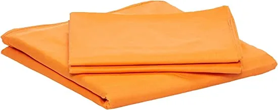 IBed Home Solid Bedsheets 3 Pieces Bedding Set - King size - orange