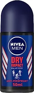 NIVEA MEN Antiperspirant Roll-on for Men, Dry Impact, 50ml
