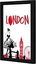 LOWHA London Wall art wooden frame Black color 23x33cm By LOWHA