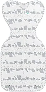 Love To Dream Swaddle Blanket. Newborn Essentials For 0-6 Months Baby Girls And Boys. 0.2 TOG Baby Sleeping Bag With Arms, Provides Comfortable And Quiet Sleep. Cotton Fabric (Elephant, S)
