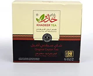 Khadeer Tea Original Ceylon Black Tea, 100 Bags - Pack of 1