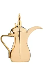 Al Saif 5069/56 Stainless Steel Arabic Coffee Dallah, 56 OZ, Gold Size: 1.6 Liter